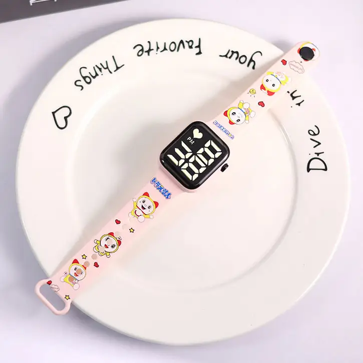 Cute Cartoon Button Led Watch for Girls Primary School Party Wear - Image 14