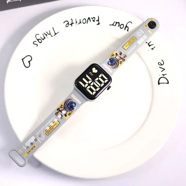 Cute Cartoon Button Led Watch for Girls Primary School Party Wear - Image 15