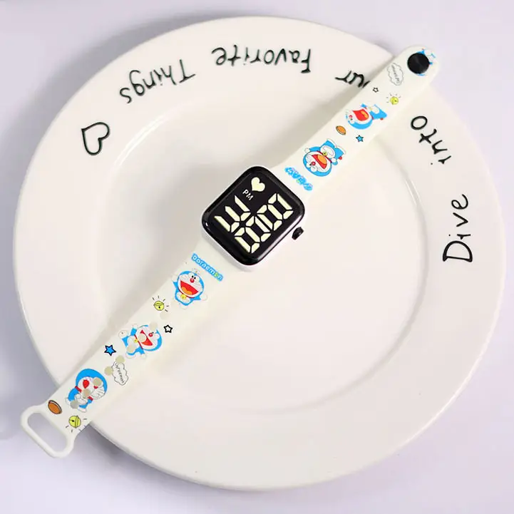 Cute Cartoon Button Led Watch for Girls Primary School Party Wear - Image 4