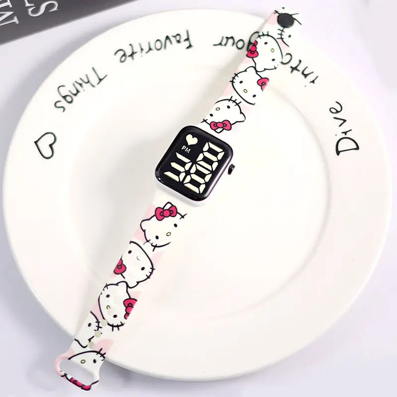Cute Cartoon Button Led Watch for Girls Primary School Party Wear - Image 6