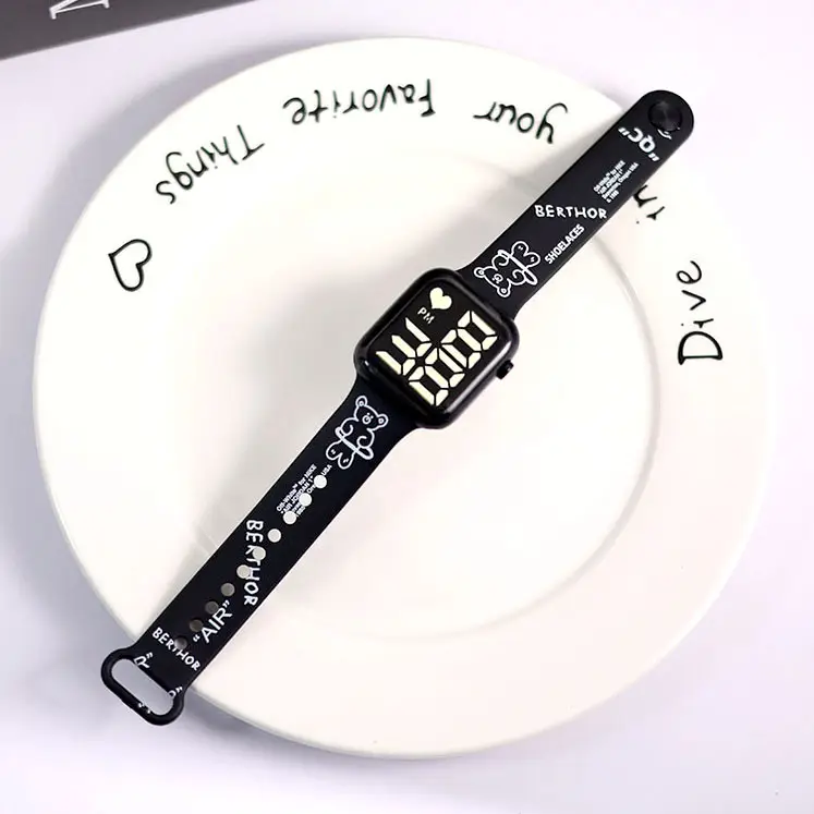 Cute Cartoon Button Led Watch for Girls Primary School Party Wear - Image 8