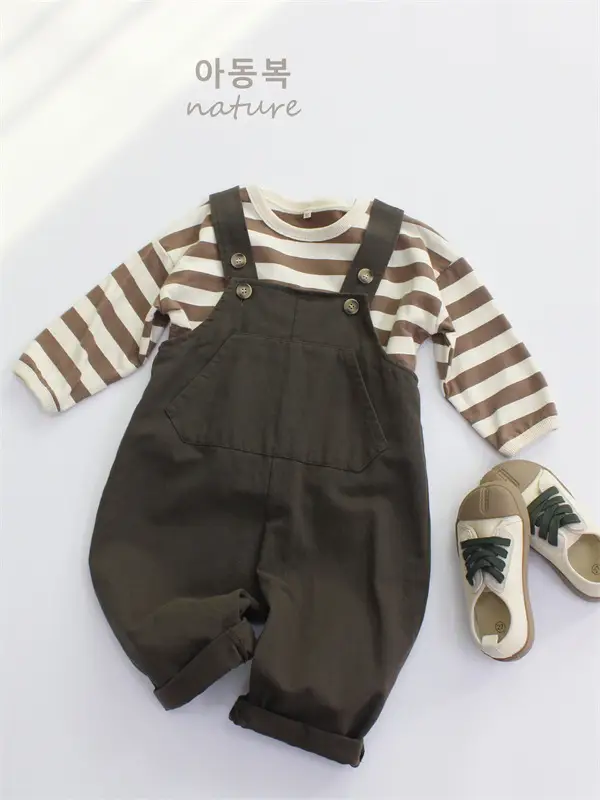 Girls Striped Long Sleeve T-Shirt A-Class Korean Style