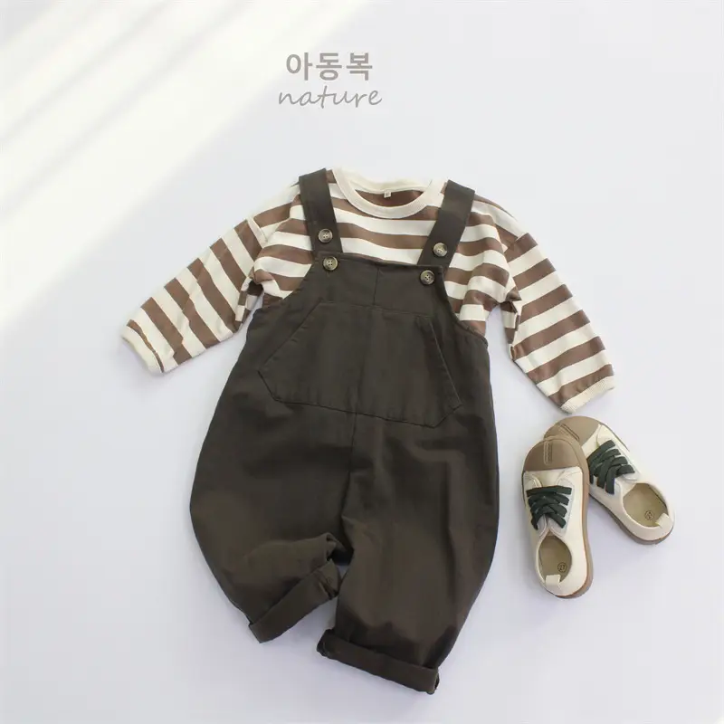 Girls Striped Long Sleeve T-Shirt A-Class Korean Style — feature 9