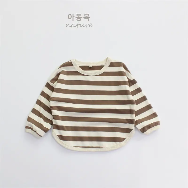 Girls Striped Long Sleeve T-Shirt A-Class Korean Style