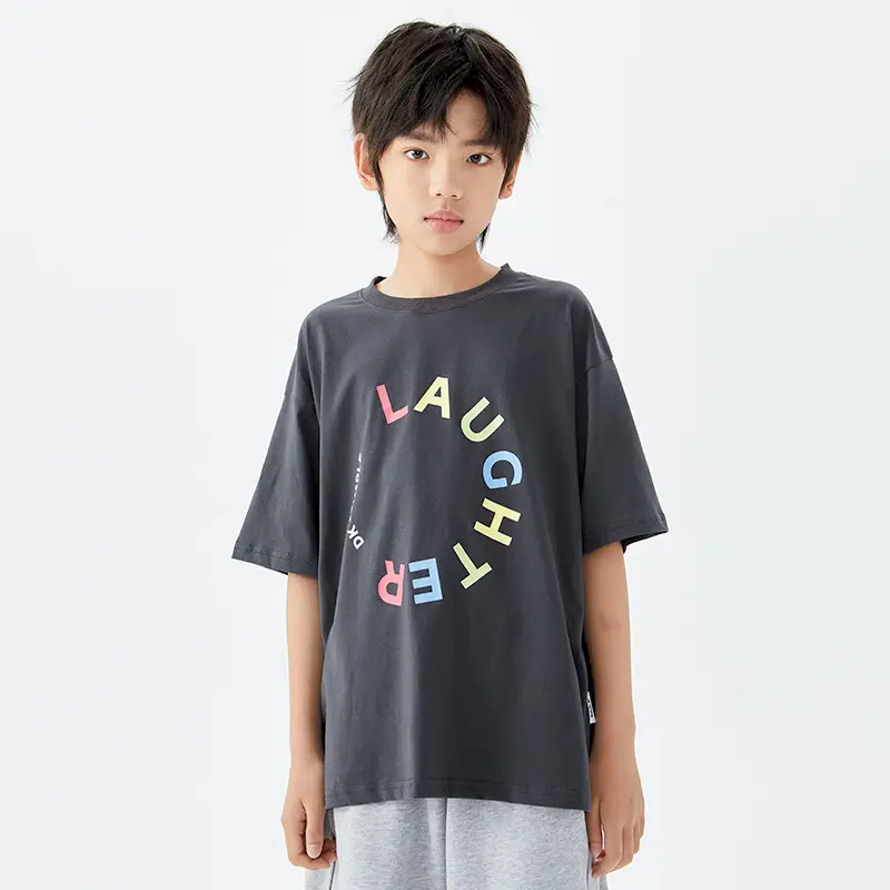 Kids Laughing Outershot T-Shirts Blue Gray Medium to XL - Image 3