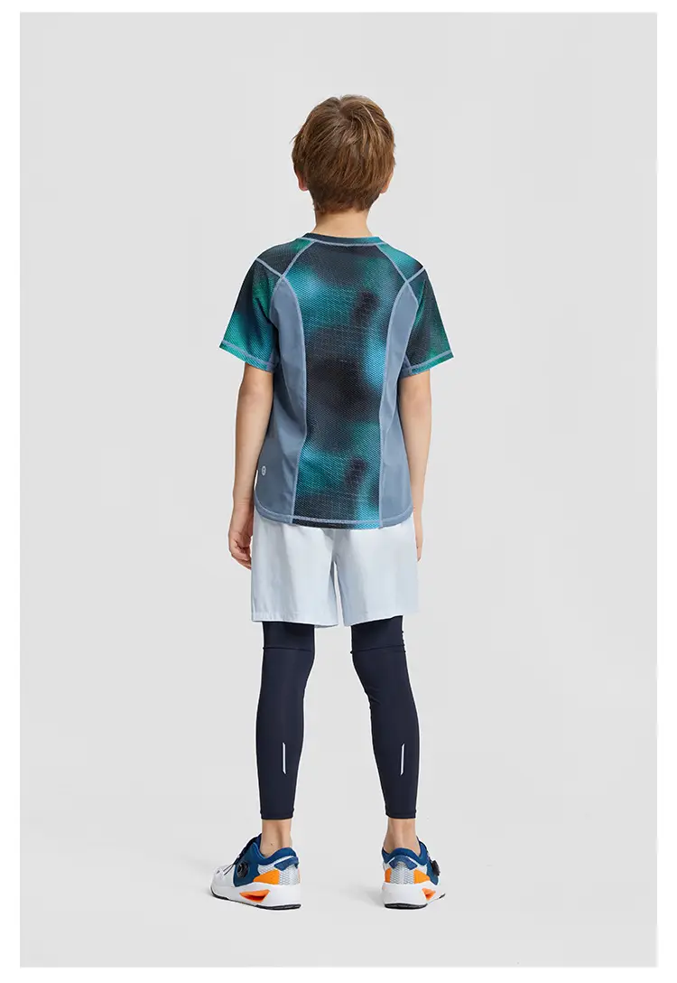 Boy Light Blue Yoga T-Shirt 2024 Summer — feature 10