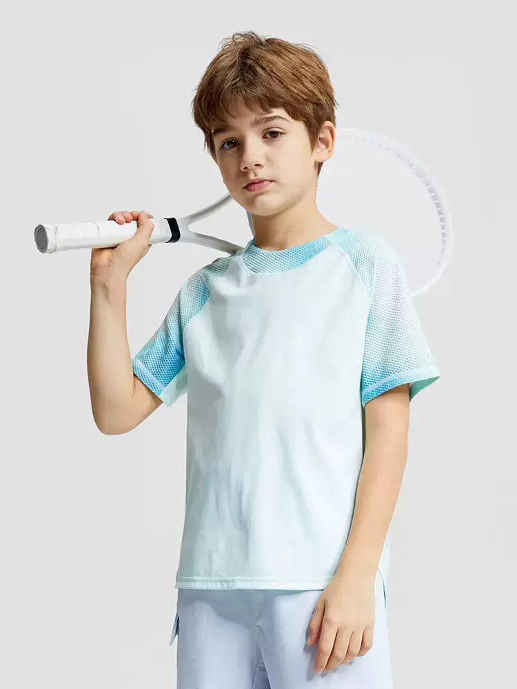 Boy Light Blue Yoga T-Shirt 2024 Summer — feature 15
