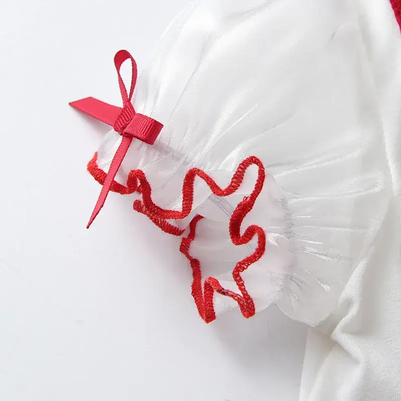 Red Bow Baby Romper for 1-Year-Olds - Image 4