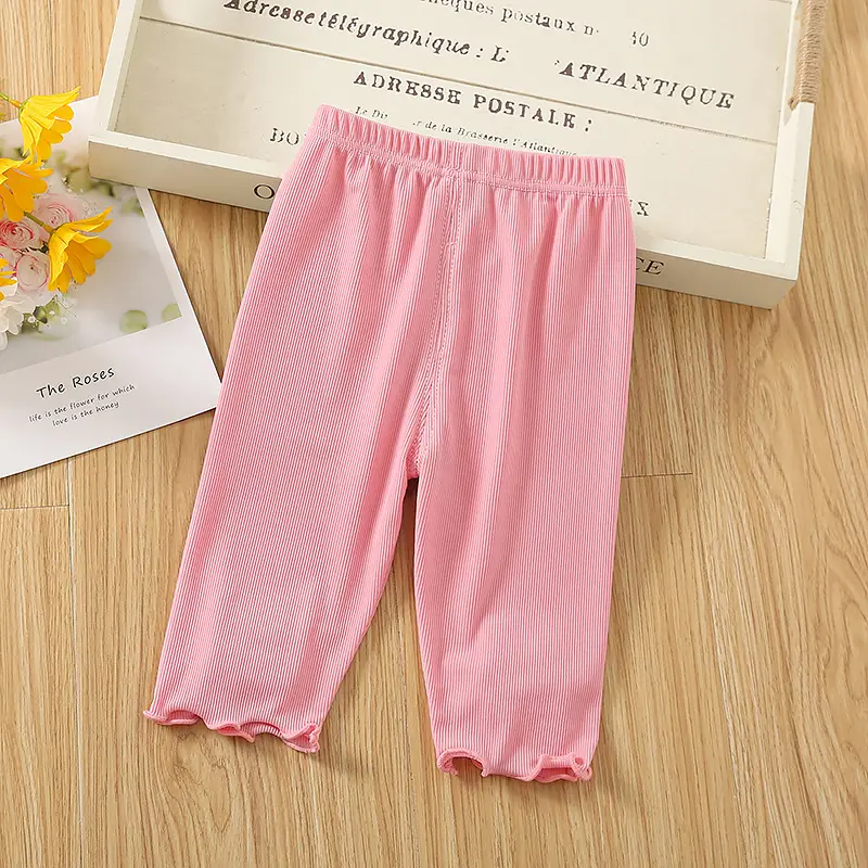 White Embroidered Baby Leggings for Girls Summer — feature 6