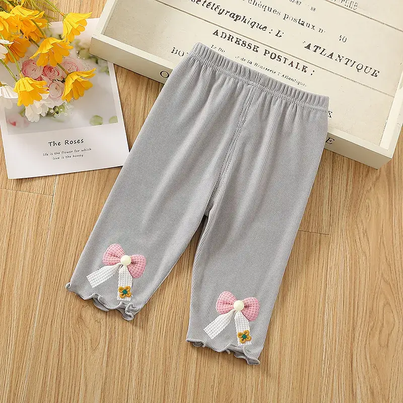 7 mask pants: Ribbon knot Gray