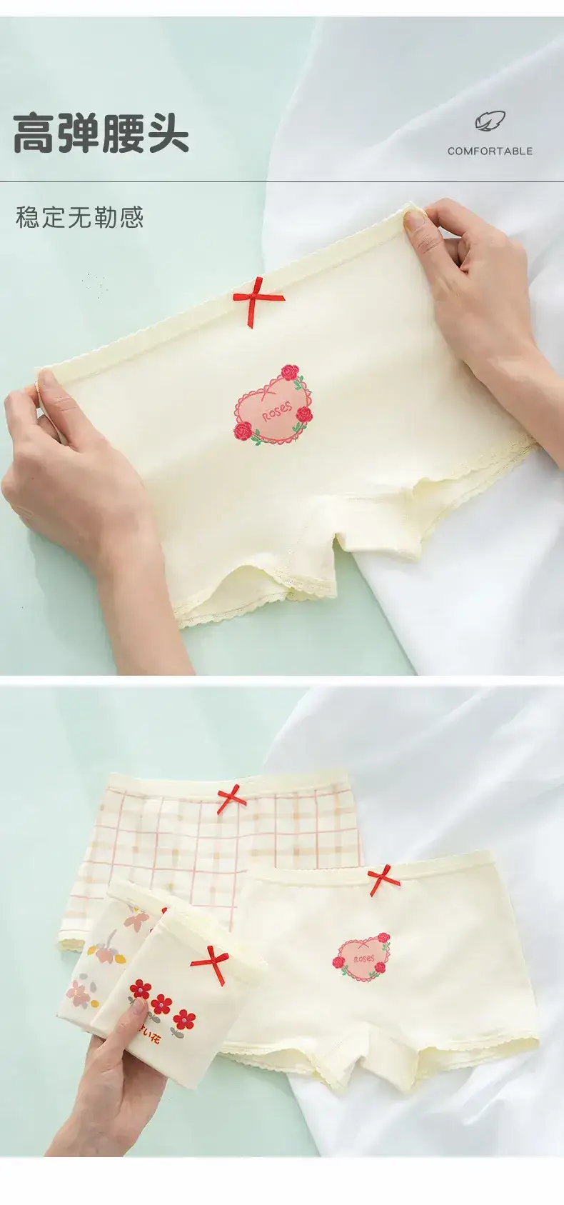 Girls Cotton Boxers for Girls Summer Lightweight Breathable — feature 7