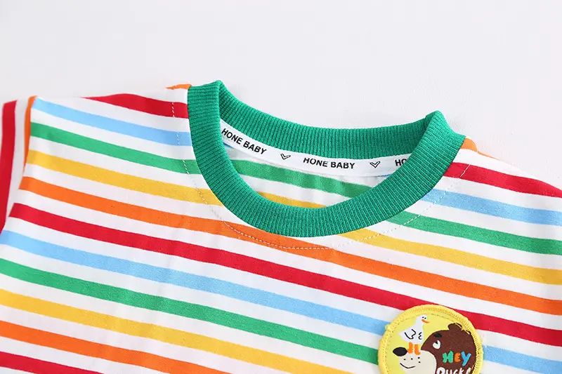 Men Women Striped Summer Suit Shorts Set — feature 5