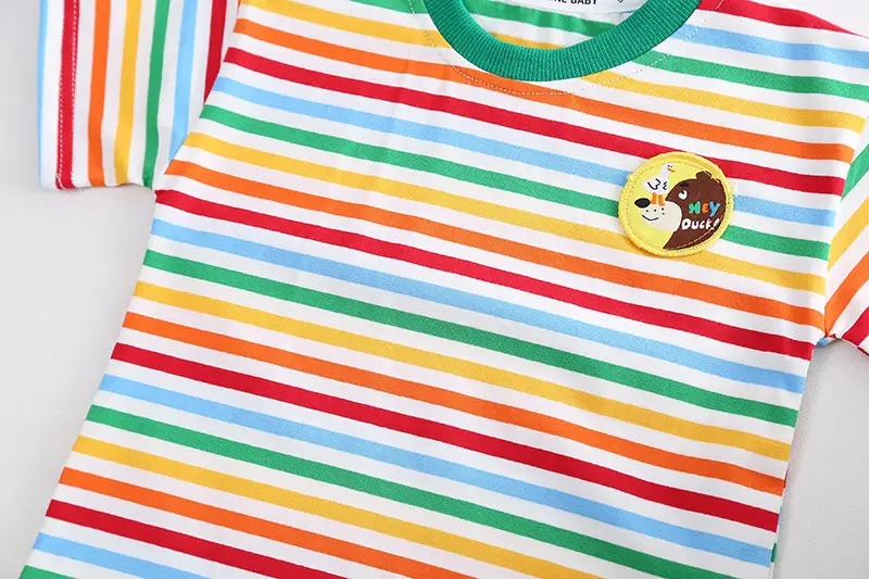 Men Women Striped Summer Suit Shorts Set — feature 6