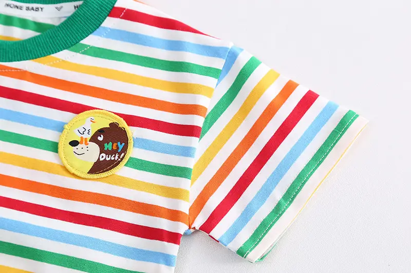 Men Women Striped Summer Suit Shorts Set — feature 7