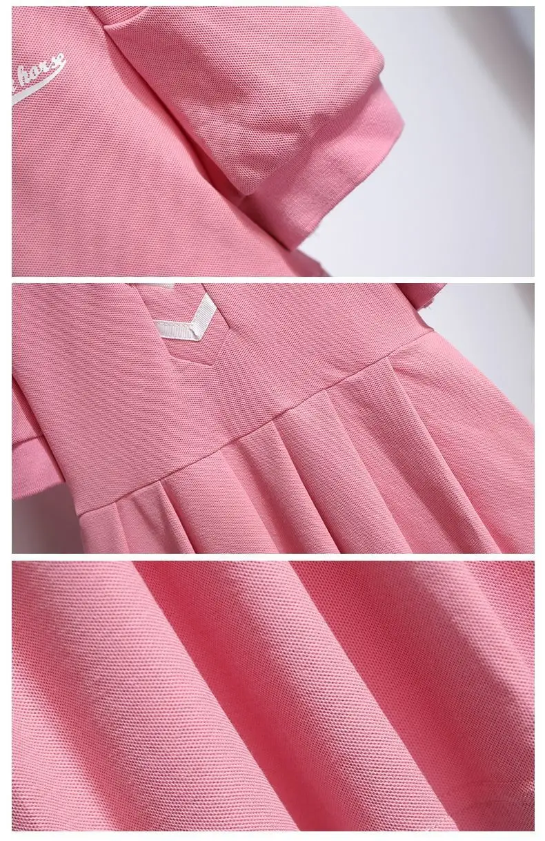 Children's New Short-sleeved dress Fashion Girls' Skirt Small Chanel Style Sweet Pleated Skirt Princess Skirt Children's Wear — feature 11