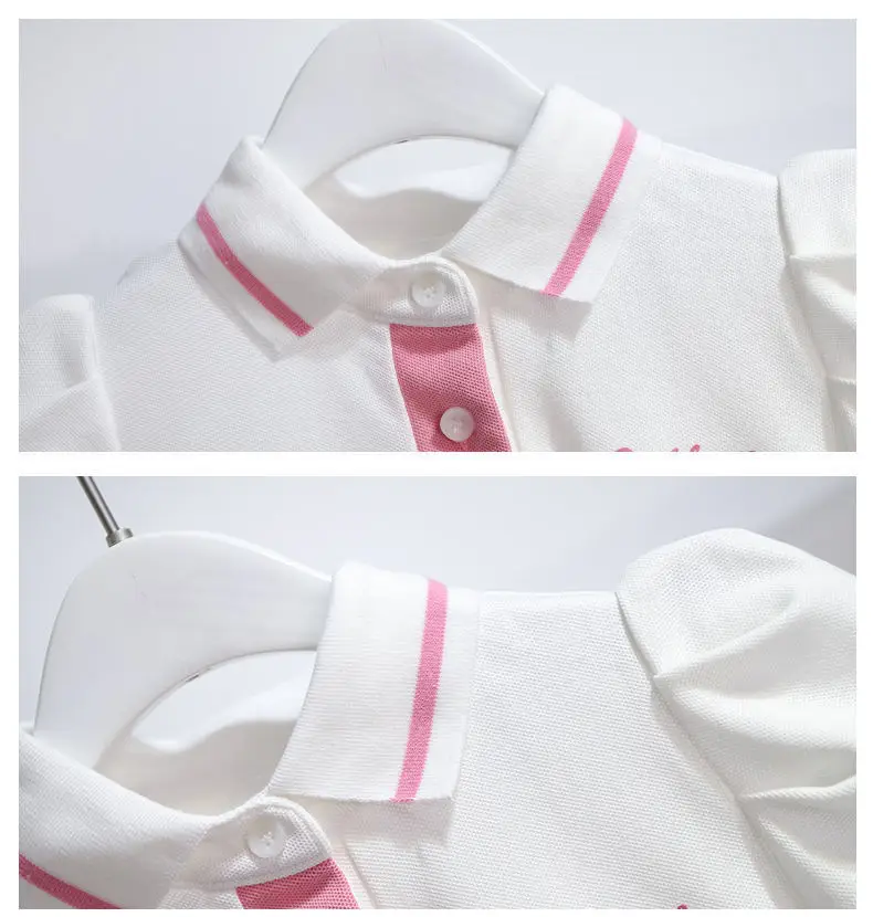 Children's New Short-sleeved dress Fashion Girls' Skirt Small Chanel Style Sweet Pleated Skirt Princess Skirt Children's Wear — feature 6
