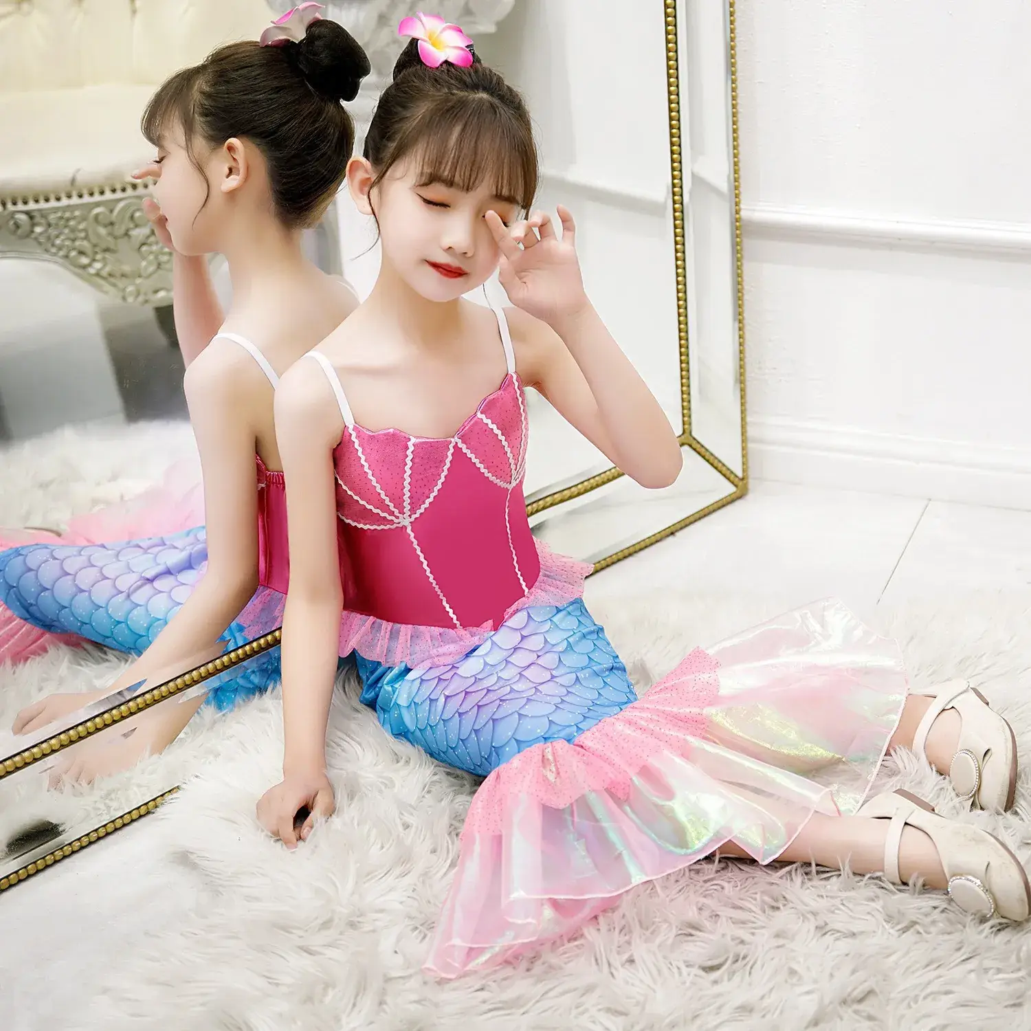 New Mermaid Princess Dress for Girls Baby Size — feature 23