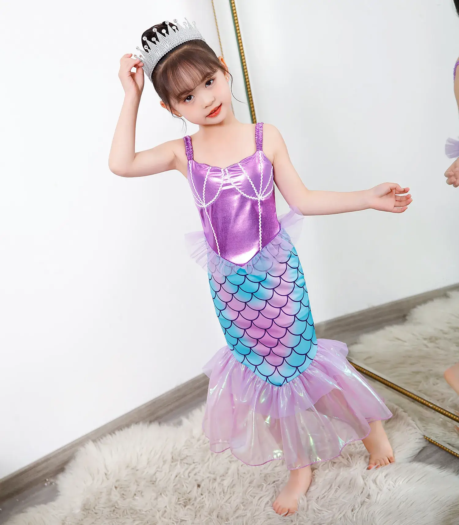 New Mermaid Princess Dress for Girls Baby Size — feature 3