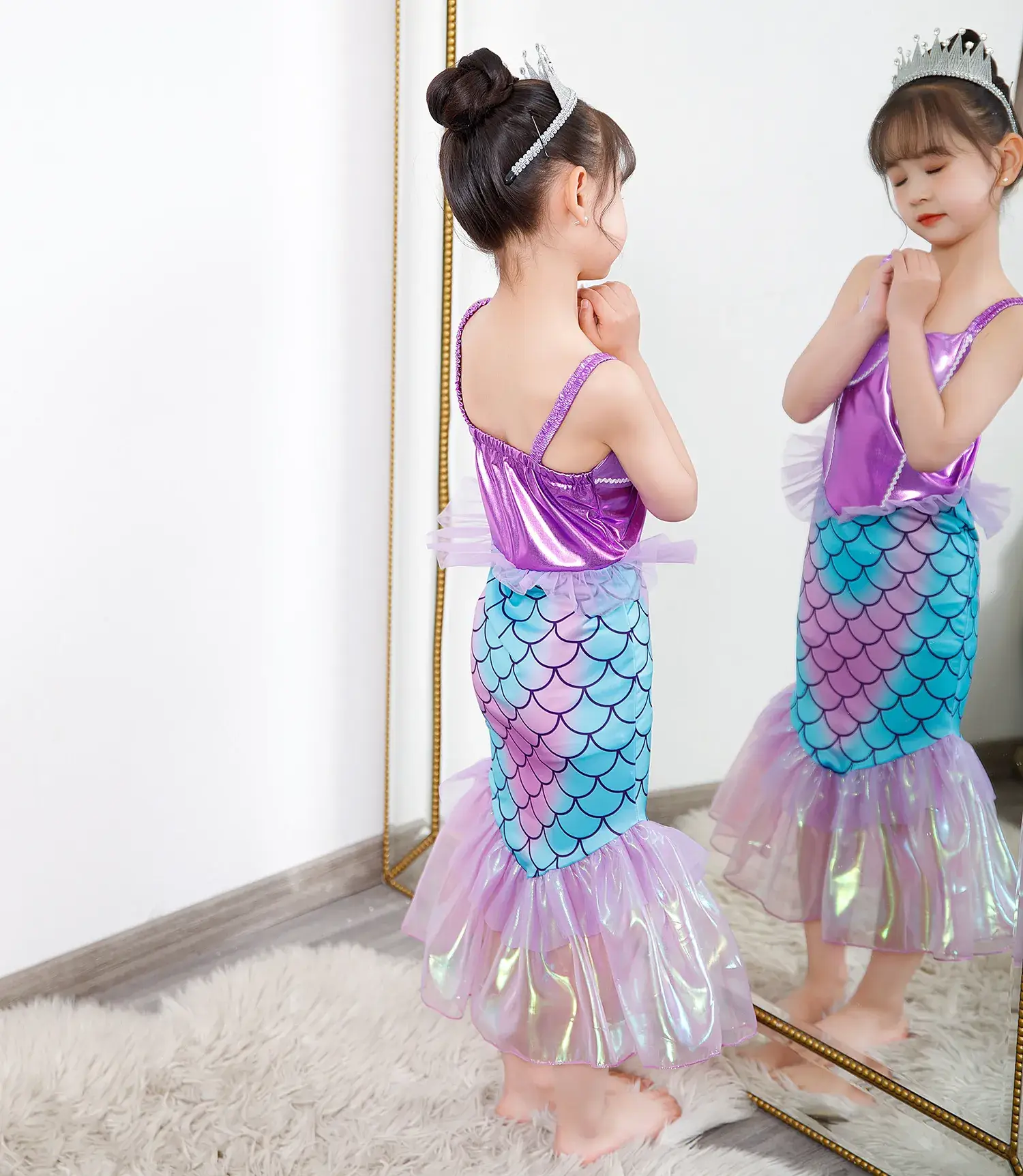 New Mermaid Princess Dress for Girls Baby Size — feature 7