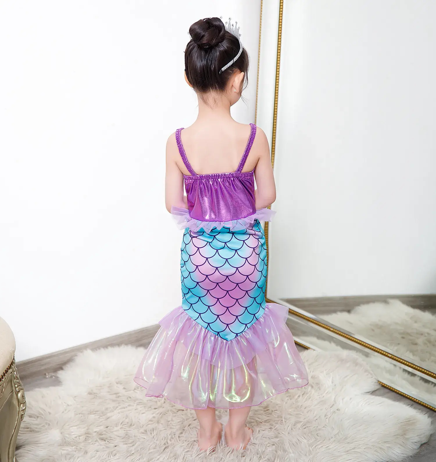 New Mermaid Princess Dress for Girls Baby Size — feature 8