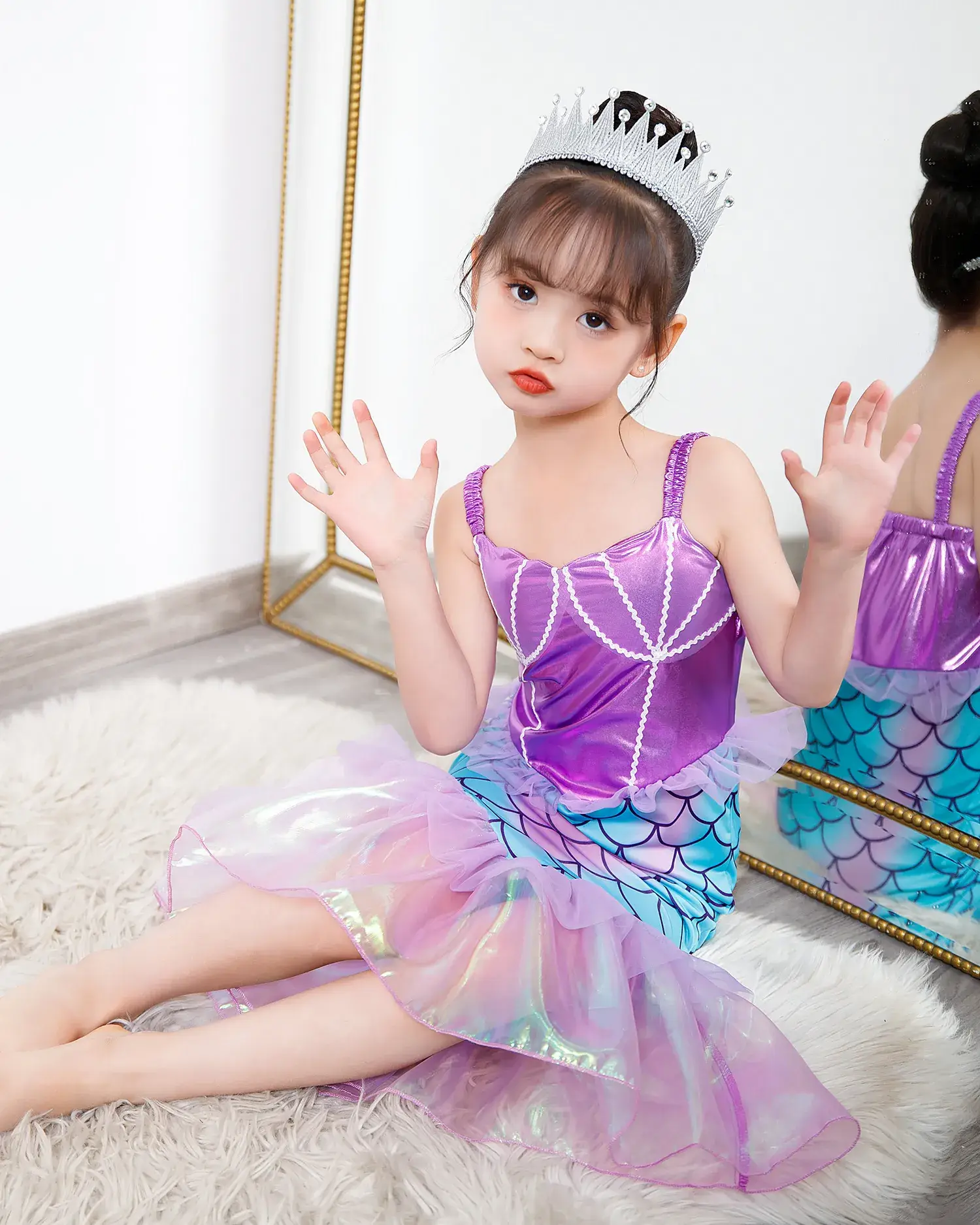 New Mermaid Princess Dress for Girls Baby Size — feature 9