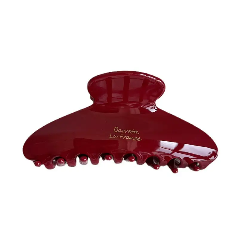 Women's Acetic Acid Hair Clips Solid Red Summer - Image 8