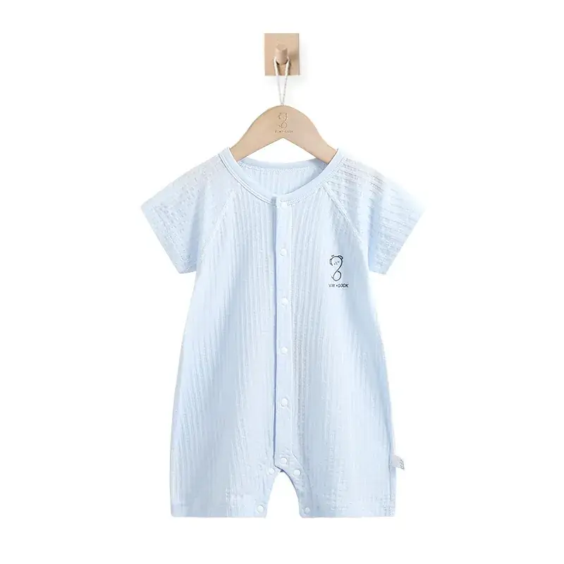Baby Cotton Shorts Set Light Blue Summer Wear