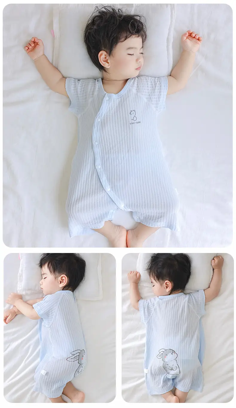 Baby Cotton Shorts Set Light Blue Summer Wear — feature 15