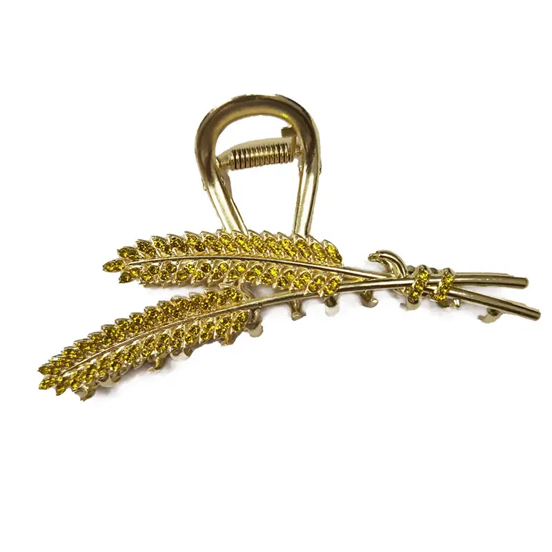 French Elegant Gold Leaf Hairpin for Women — feature 5
