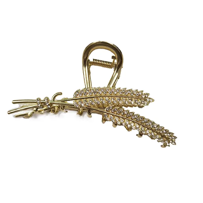 French Elegant Gold Leaf Hairpin for Women — feature 6