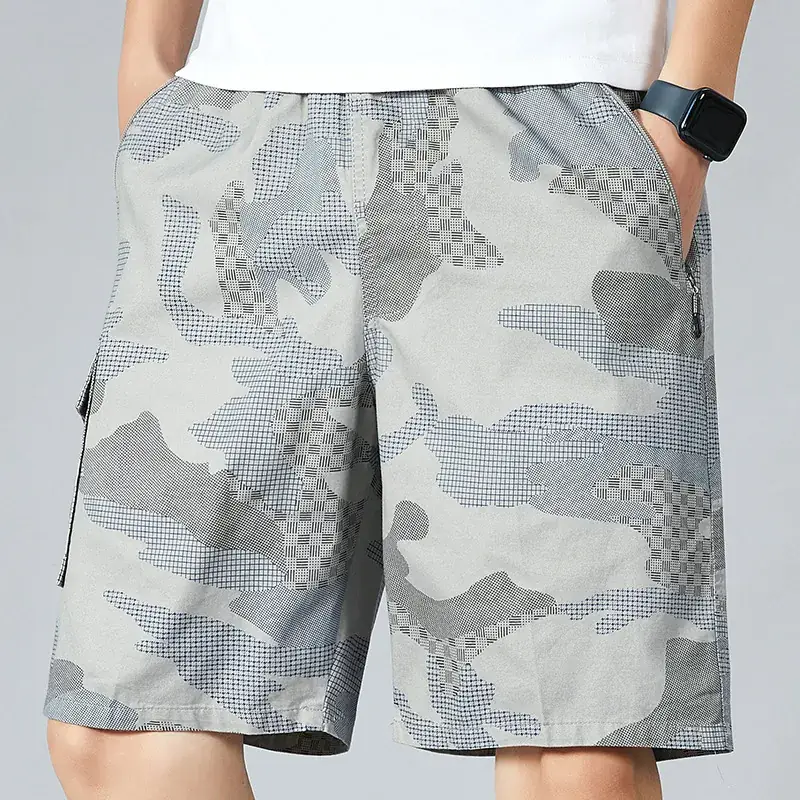 Men's Camouflage Cotton Shorts Mid Length 5-Piece - Image 2