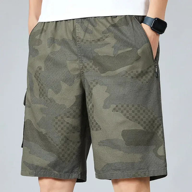 Men's Camouflage Cotton Shorts Mid Length 5-Piece - Image 3