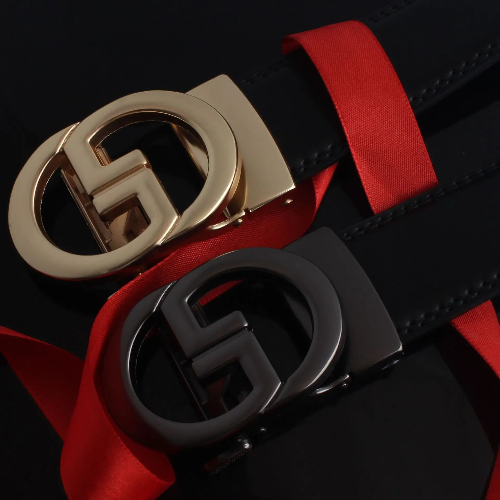 Men's Black Leather Automatic Buckle Belt - Image 6