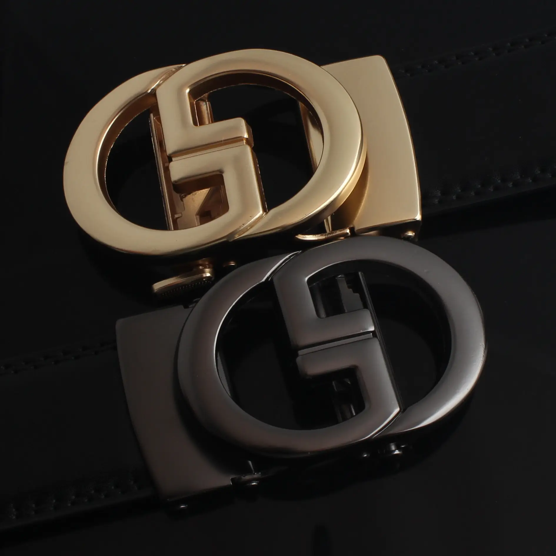 Men's Black Leather Automatic Buckle Belt β feature 15