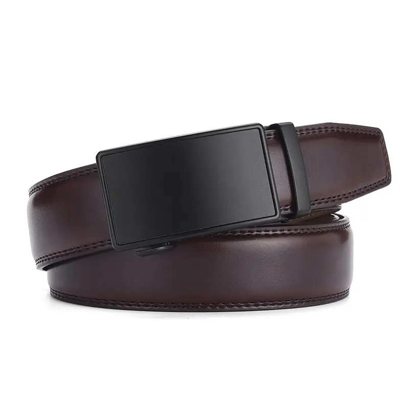 Men's Black Genuine Cowhide Belt Automatic Buckle Export Quality - Image 7