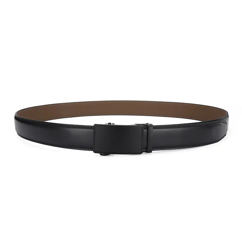Men's Black Genuine Cowhide Belt Automatic Buckle Export Quality - Image 8