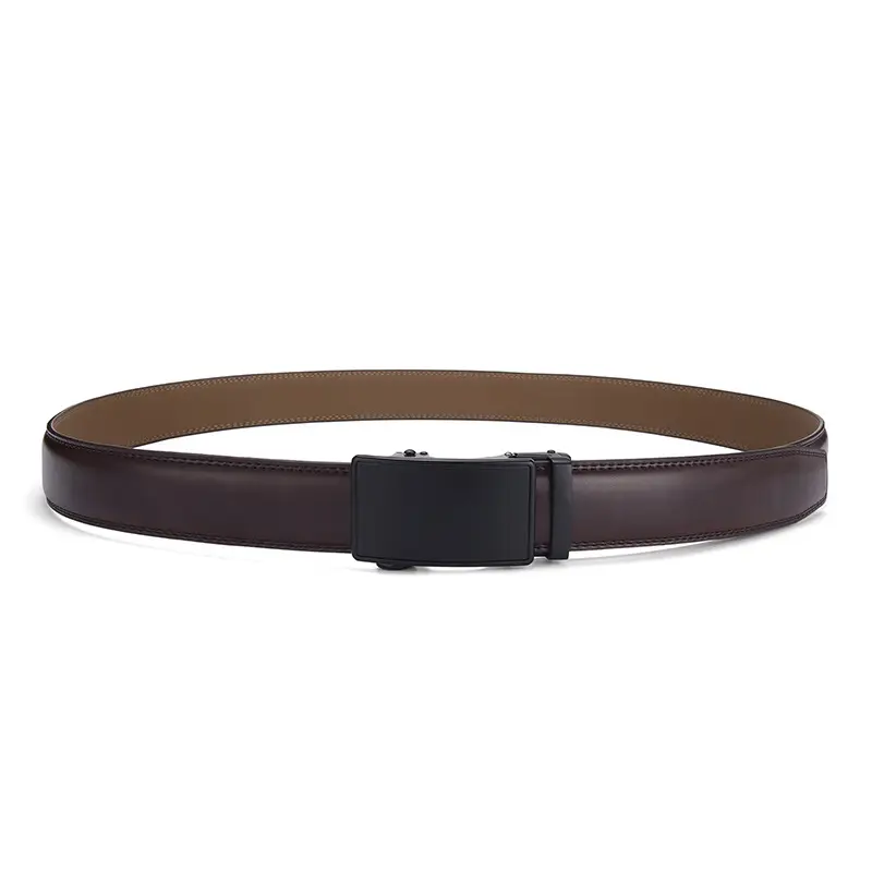 Men's Black Genuine Cowhide Belt Automatic Buckle Export Quality β feature 10