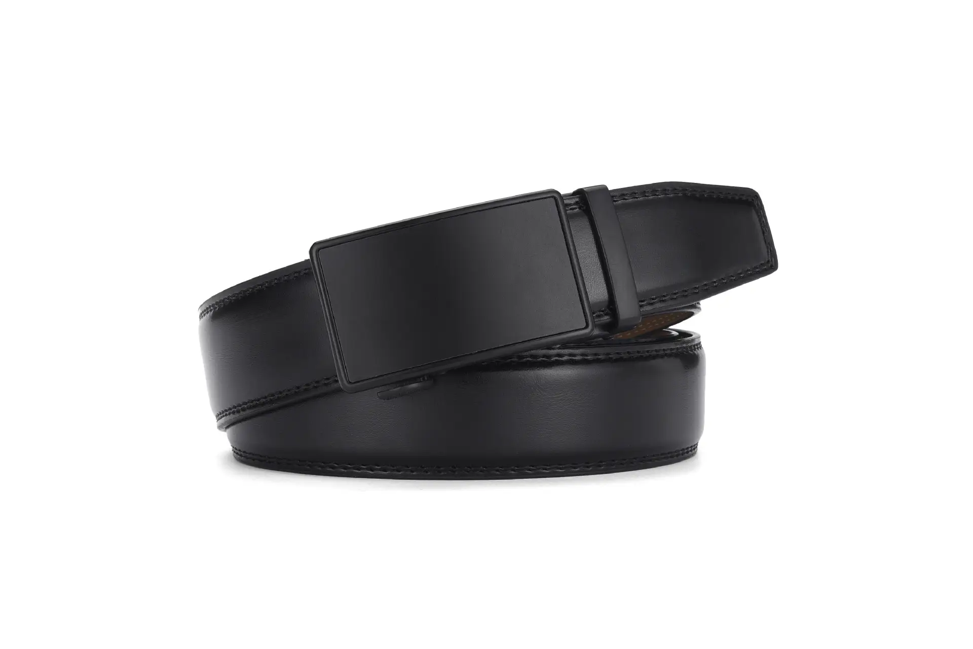Men's Black Genuine Cowhide Belt Automatic Buckle Export Quality β feature 6
