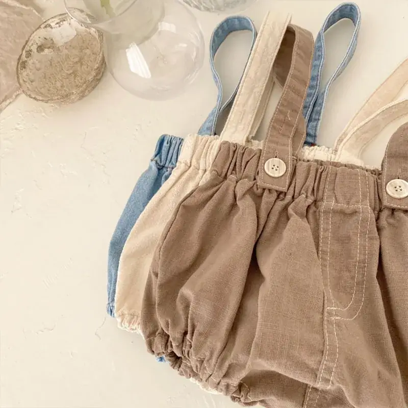 Baby Blue Denim Strap T-Shirt Suit with Slippers