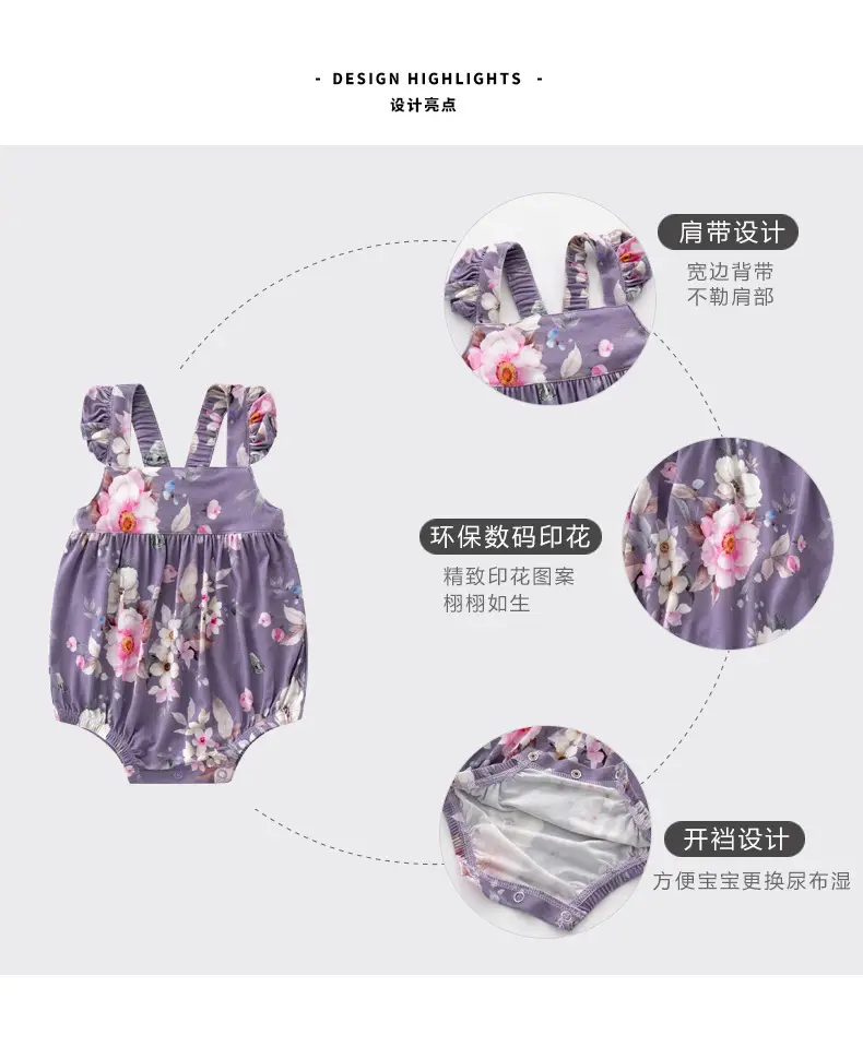 Baby Floral Suspenders Set for Girls Summer — feature 28