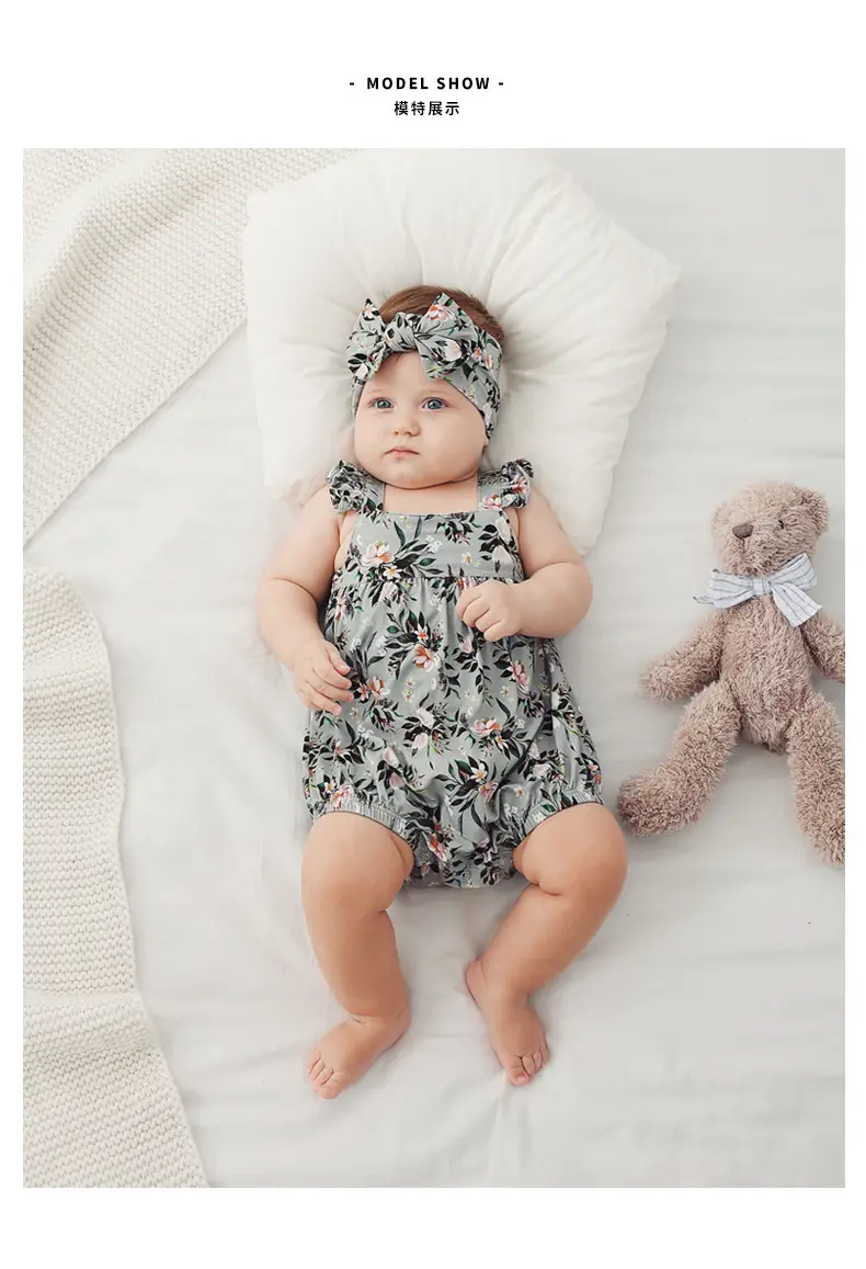 Baby Floral Suspenders Set for Girls Summer — feature 29