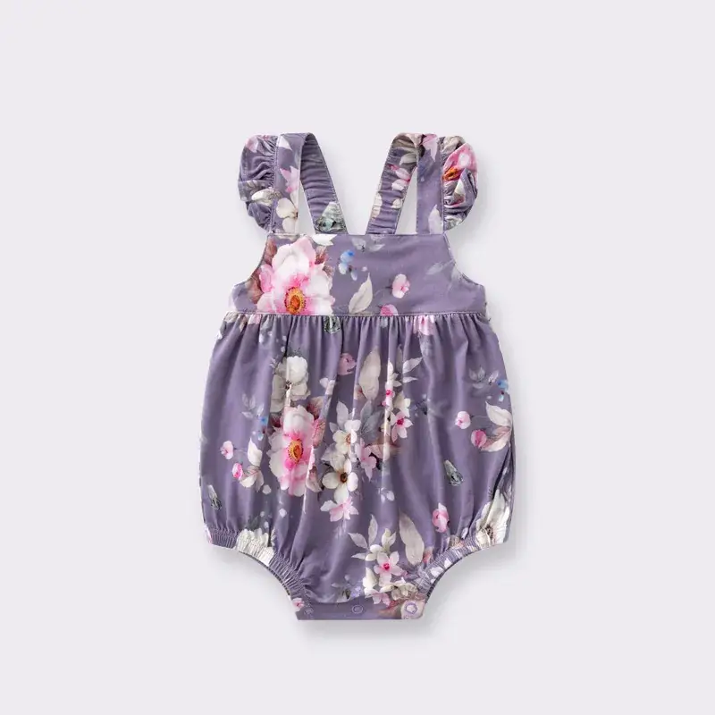 Baby Floral Suspenders Set for Girls Summer