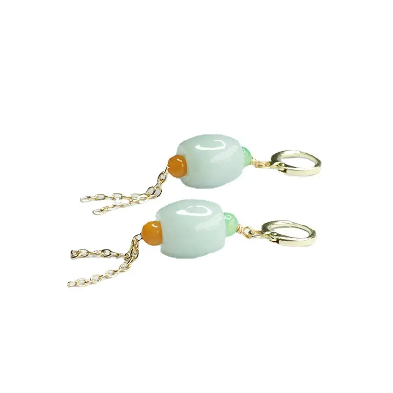 Lucky Jadeite Ear Clips for Women Men