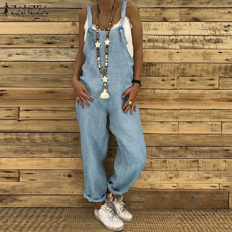 Maroon Loose Fit Suspender Jumpsuit Large Women - Image 4