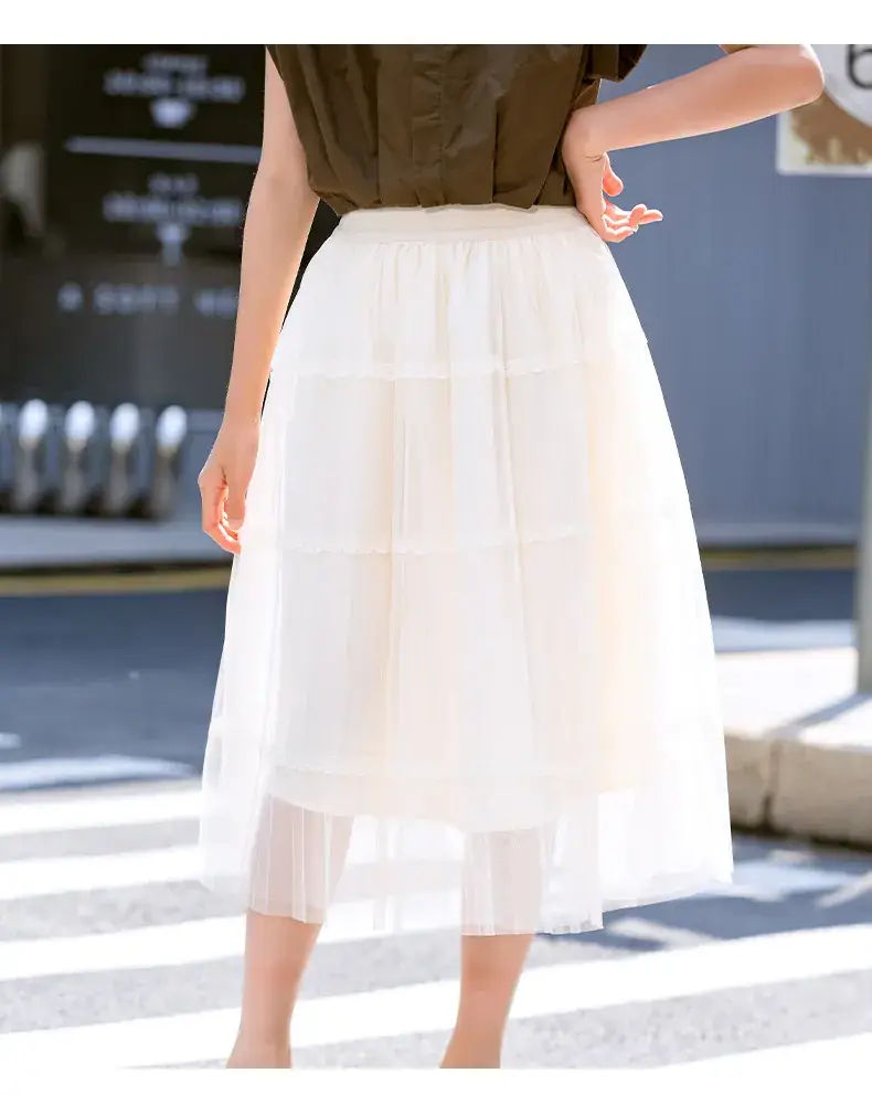 Girls Black Gauze Tulle Skirt 2023 Summer — feature 15
