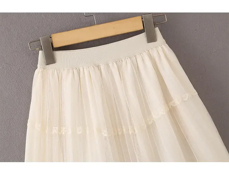 Girls Black Gauze Tulle Skirt 2023 Summer — feature 7