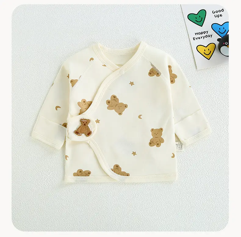 Newborn Baby Pajamas Pure Cotton Boneless Moon Top — feature 11