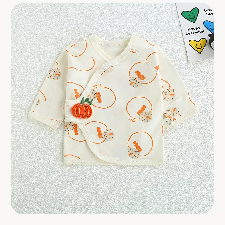 Newborn Baby Pajamas Pure Cotton Boneless Moon Top — feature 12