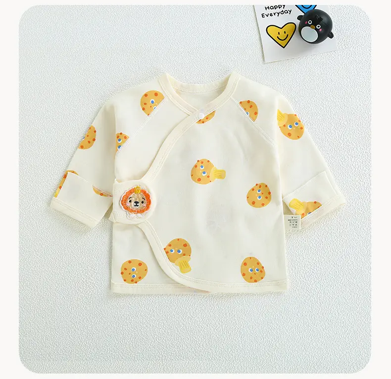 Newborn Baby Pajamas Pure Cotton Boneless Moon Top — feature 14