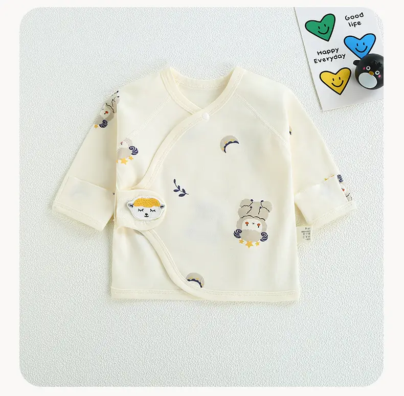 Newborn Baby Pajamas Pure Cotton Boneless Moon Top — feature 15